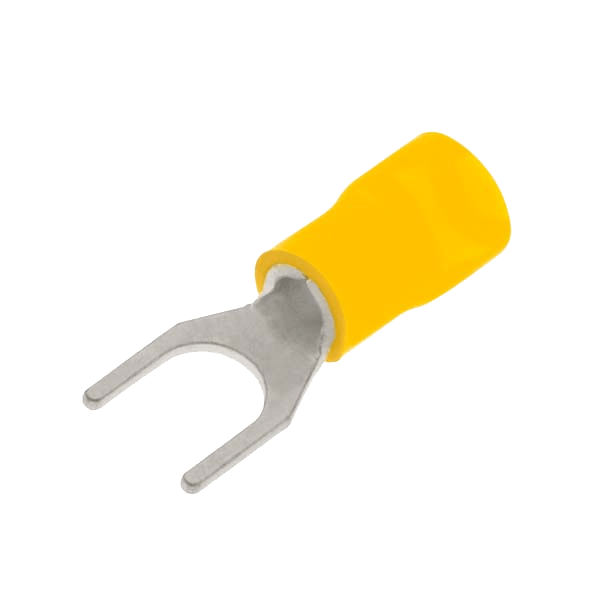 3M Heat Shrink Fork Terminals – 22-18 Gauge, #8 Spade Connectors – 25 Pack – Marine Grade